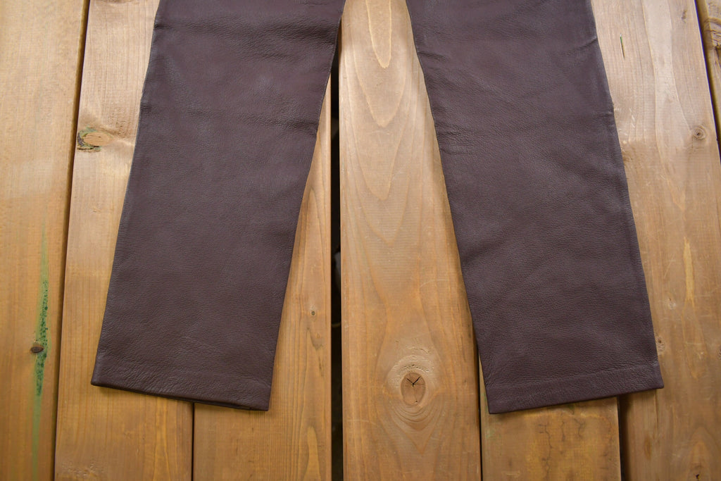 Vintage 1990's Women's Low Rise Leather Pants 28 x 31