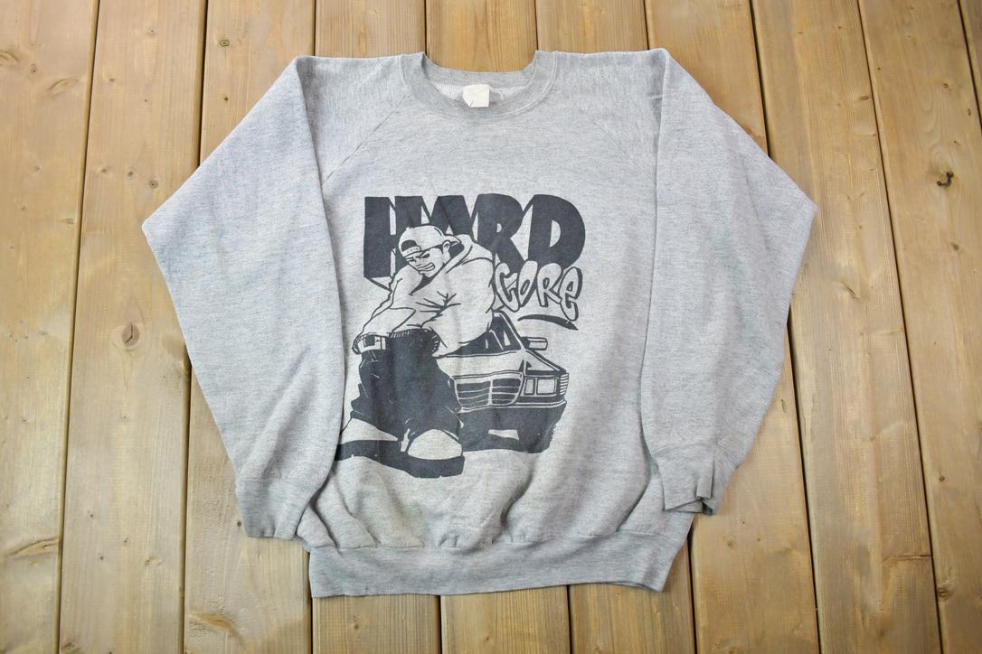 Vintage 1990s Hard Core Graphic Print Crewneck Sweatshirt