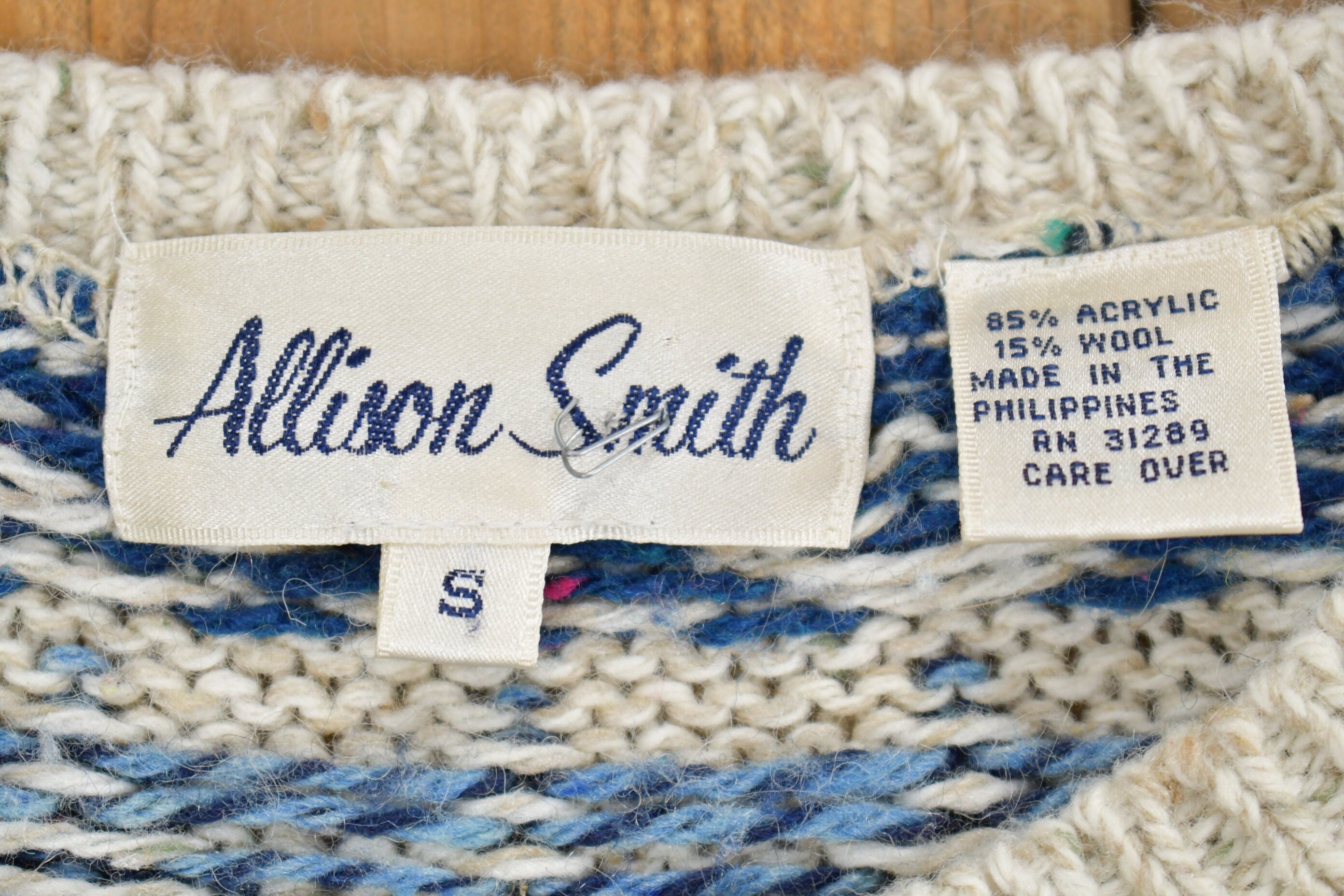 Vintage 1990s Allsion Smith Knit Crewneck Sweater