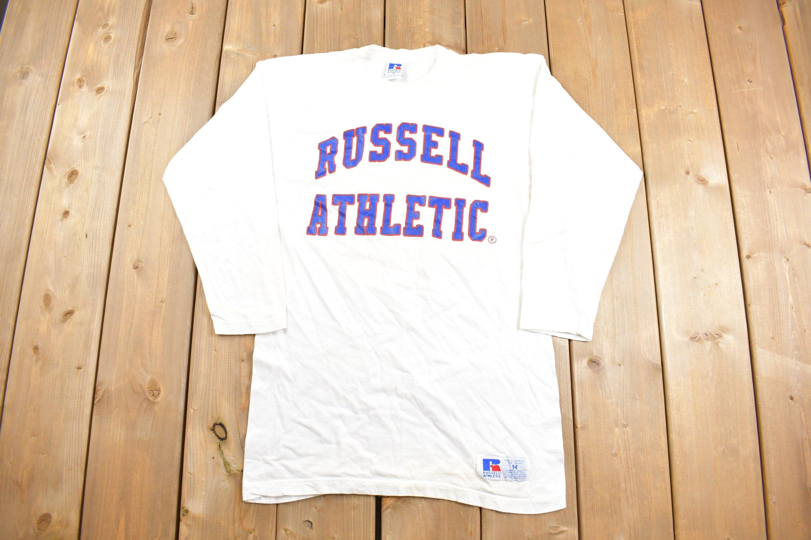 Vintage 1990s Russell Athletics Three Quarter Sleeve T-Shirt
