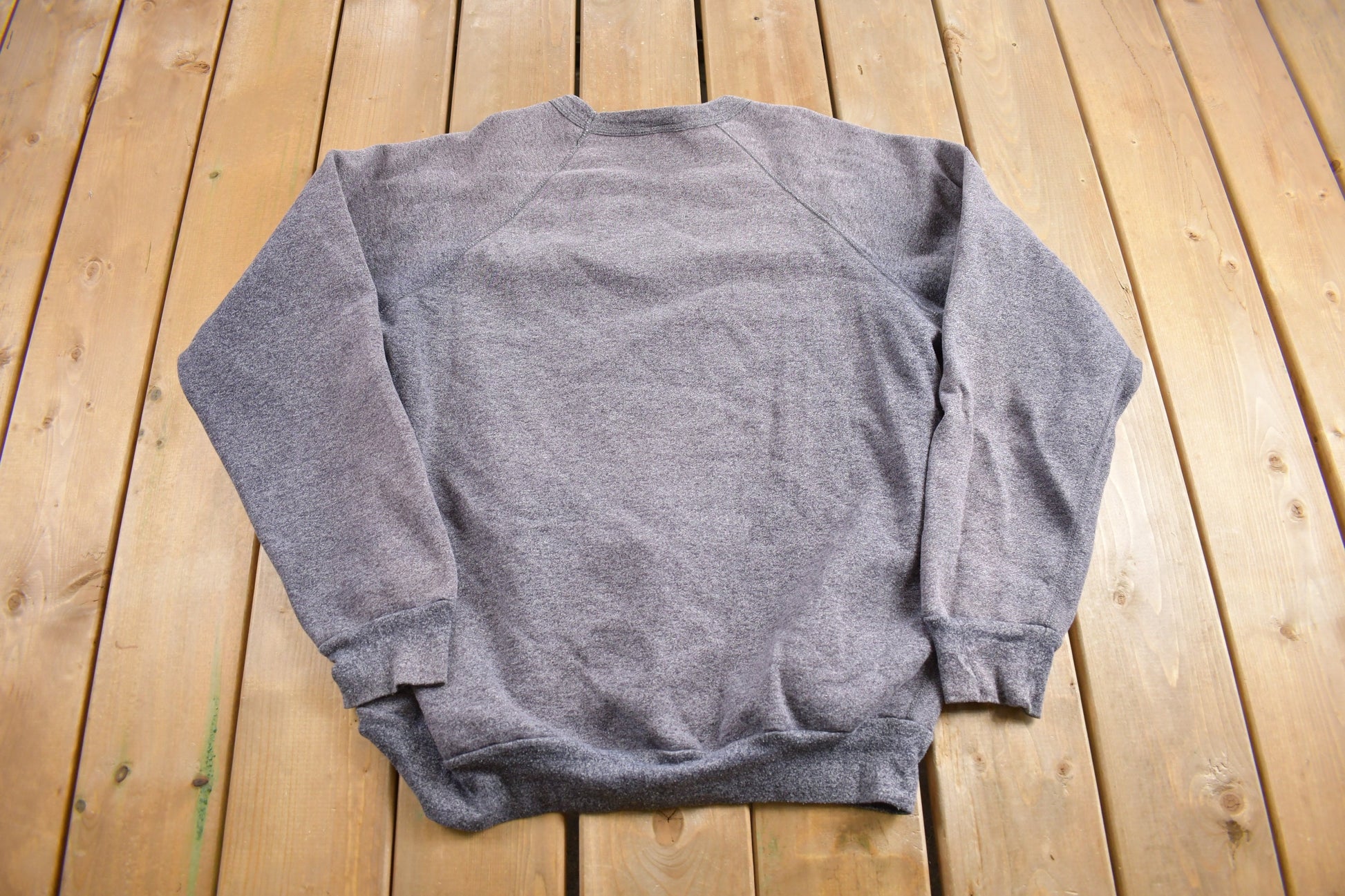 Vintage 1990s Cotton Ginny Blank Raglan Crewneck Sweatshirt / 90s Crewneck / Made In USA / Essential / Streetwear / 90s Blank