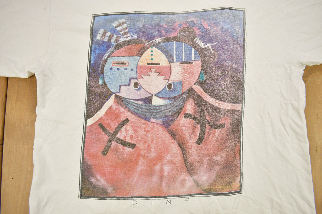 Vintage 1990s Navajo Art Graphic Diné T Shirt