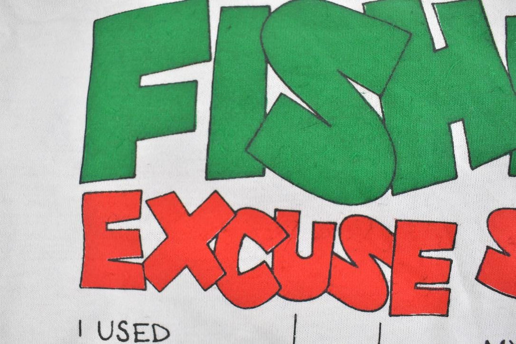 Vintage 1990s Fishing Excuse Graphic T-Shirt