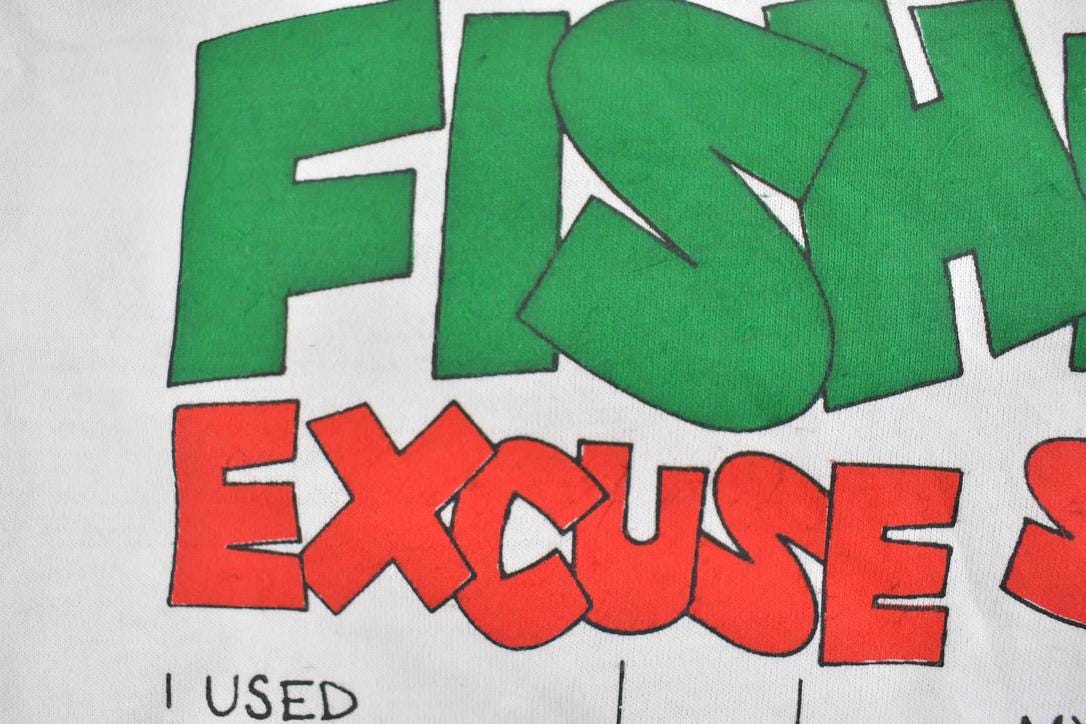 Vintage 1990s Fishing Excuse Graphic T-Shirt