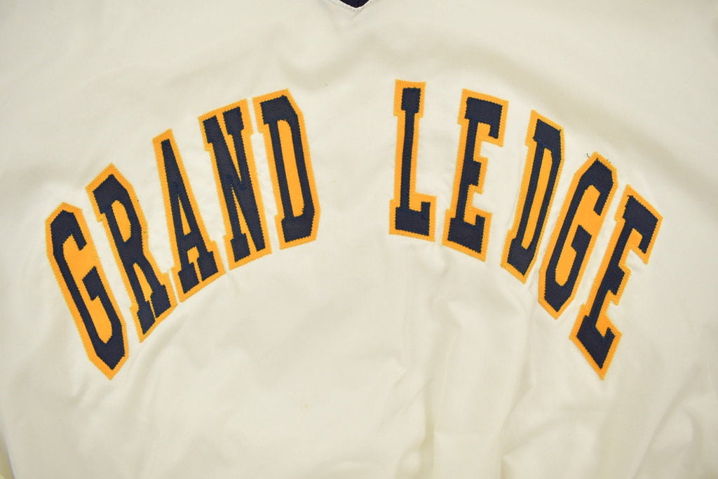 Vintage 1990s DeLong Grand Ledge Pullover Jacket  Team Logo  Athletic Sportswear  Streetwear  Athletic  Made In USA  V-Neck