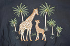 Vintage 1990s Bonworth Double Collar Giraffe Africa Crewneck