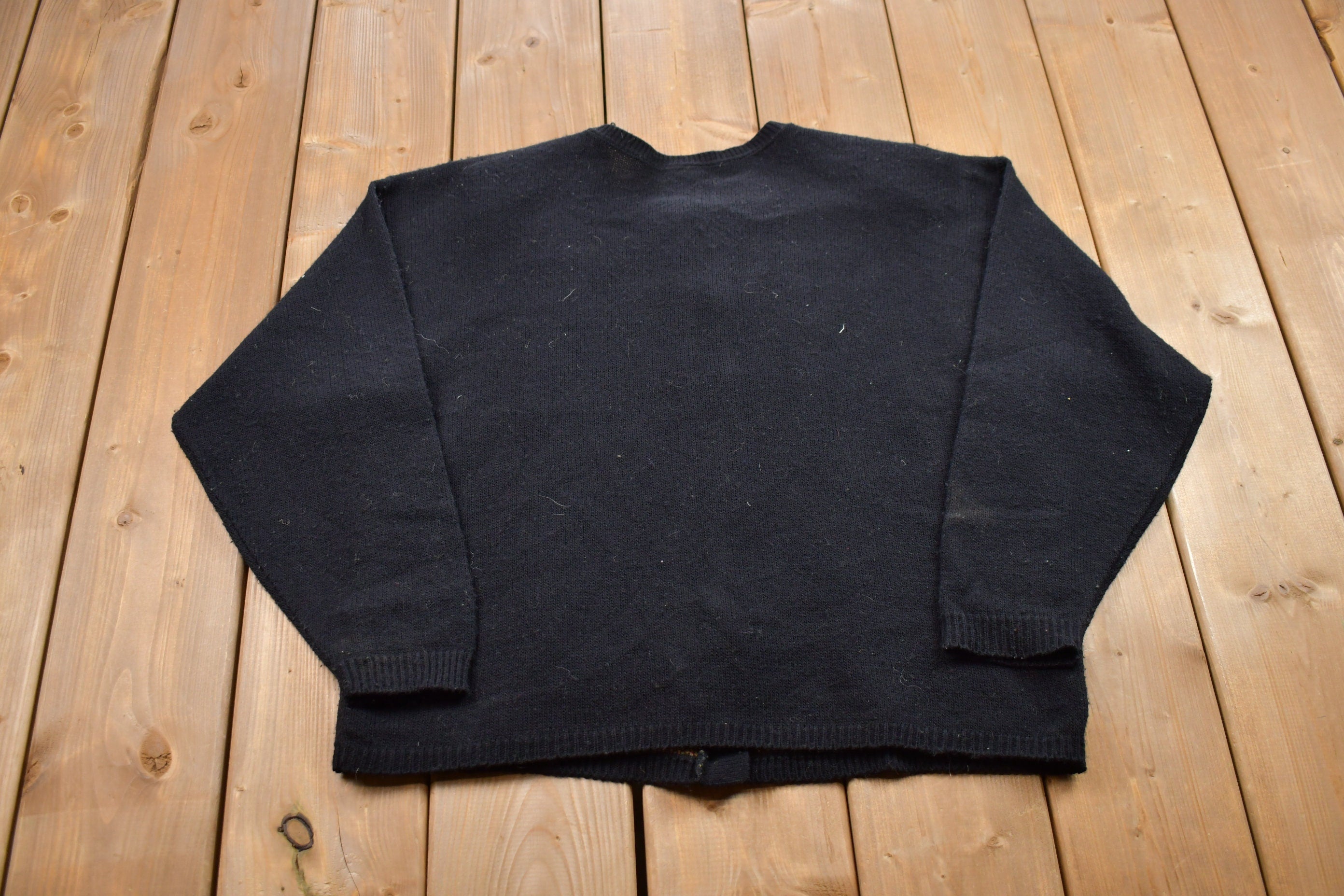Vintage 1990s Knitted Blazer Sweater