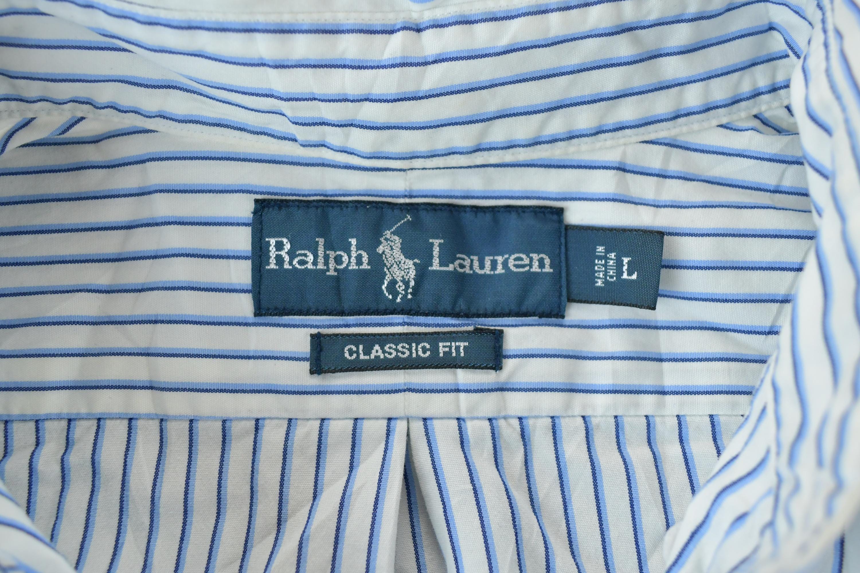 Vintage 90s Polo Striped Button Up Shirt