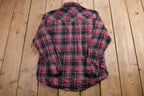 Vintage 1990s Plaid Flannel Button Up Shirt
