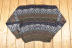 Vintage 1990s Abstract Knit Crewneck Sweater Men's L