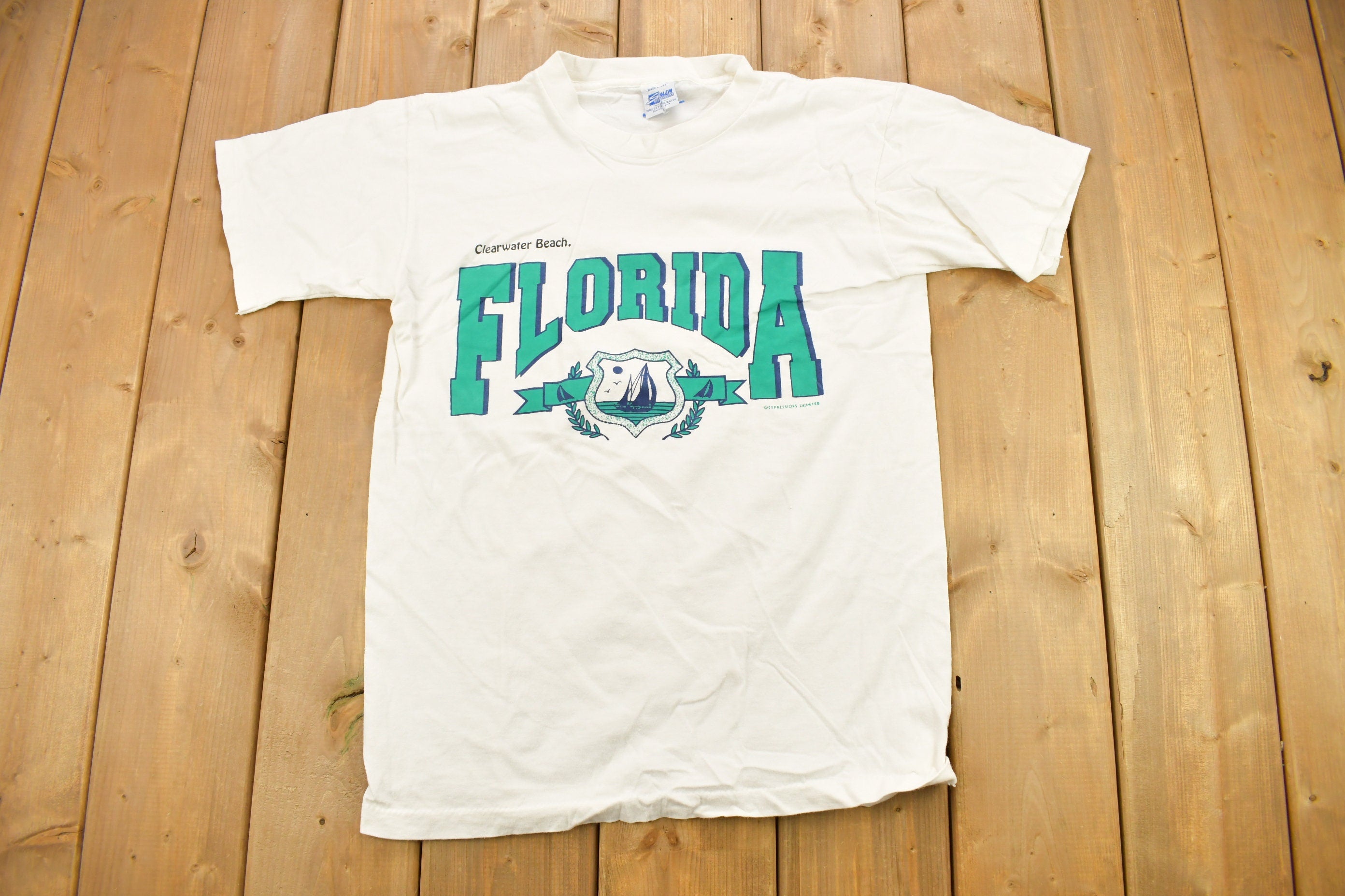 Vintage 1990s Clearwater Beach Florida Souvenir T Shirt