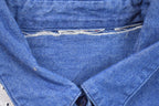 Vintage 1990s Denim Lace Button Up Short Sleeve Shirt