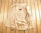 Vintage 1980s Beige Satin Trench Jacket