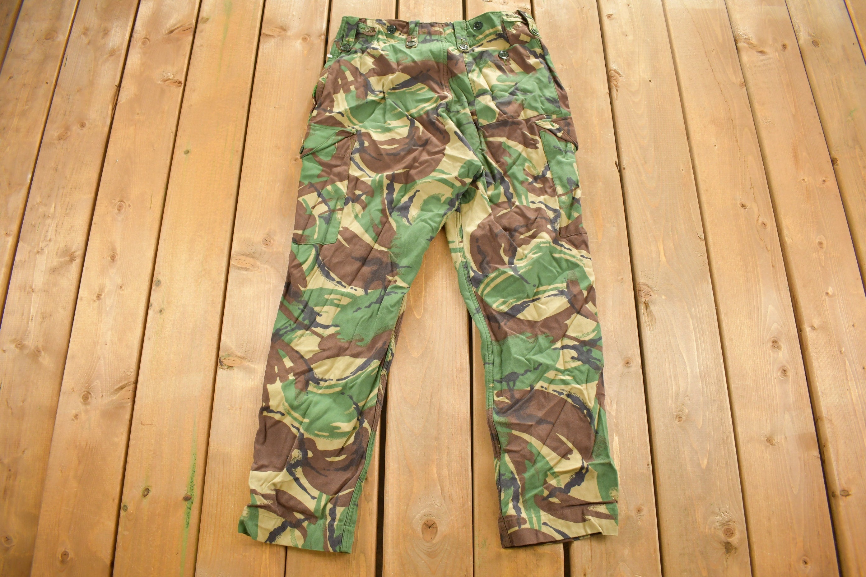 Vintage 1990s Woodland Camouflage Cargo Pants Size 28 - 32 x 28