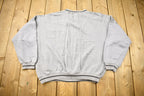 Vintage 1990s CC Sport 3D Cable Knit Grey Crewneck Sweater