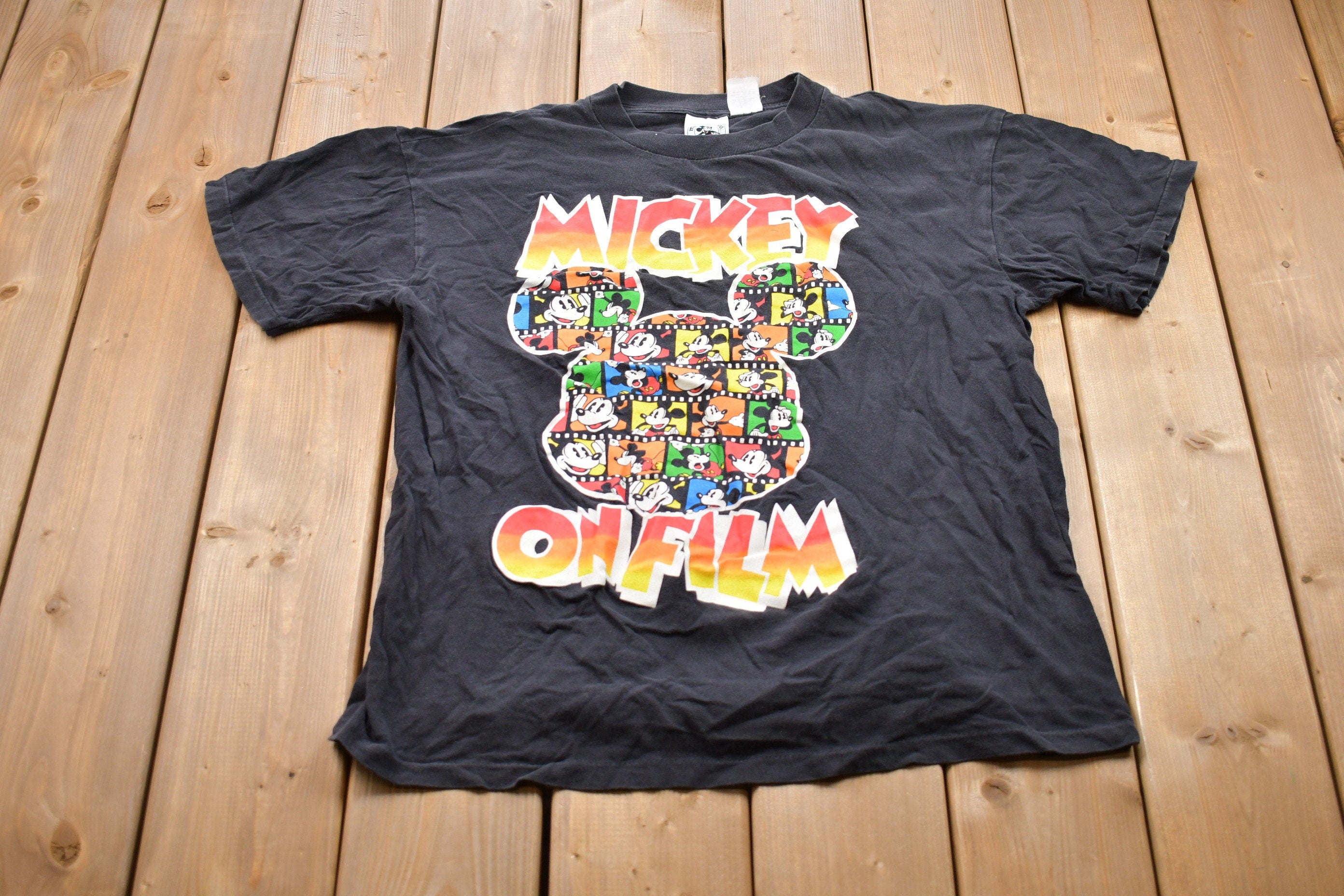 Vintage 1990s Mickey Mouse On Film Graphic T-Shirt / Graphic / 80s / 90s / Streetwear / Retro Style / Single Stitch / Made In USA