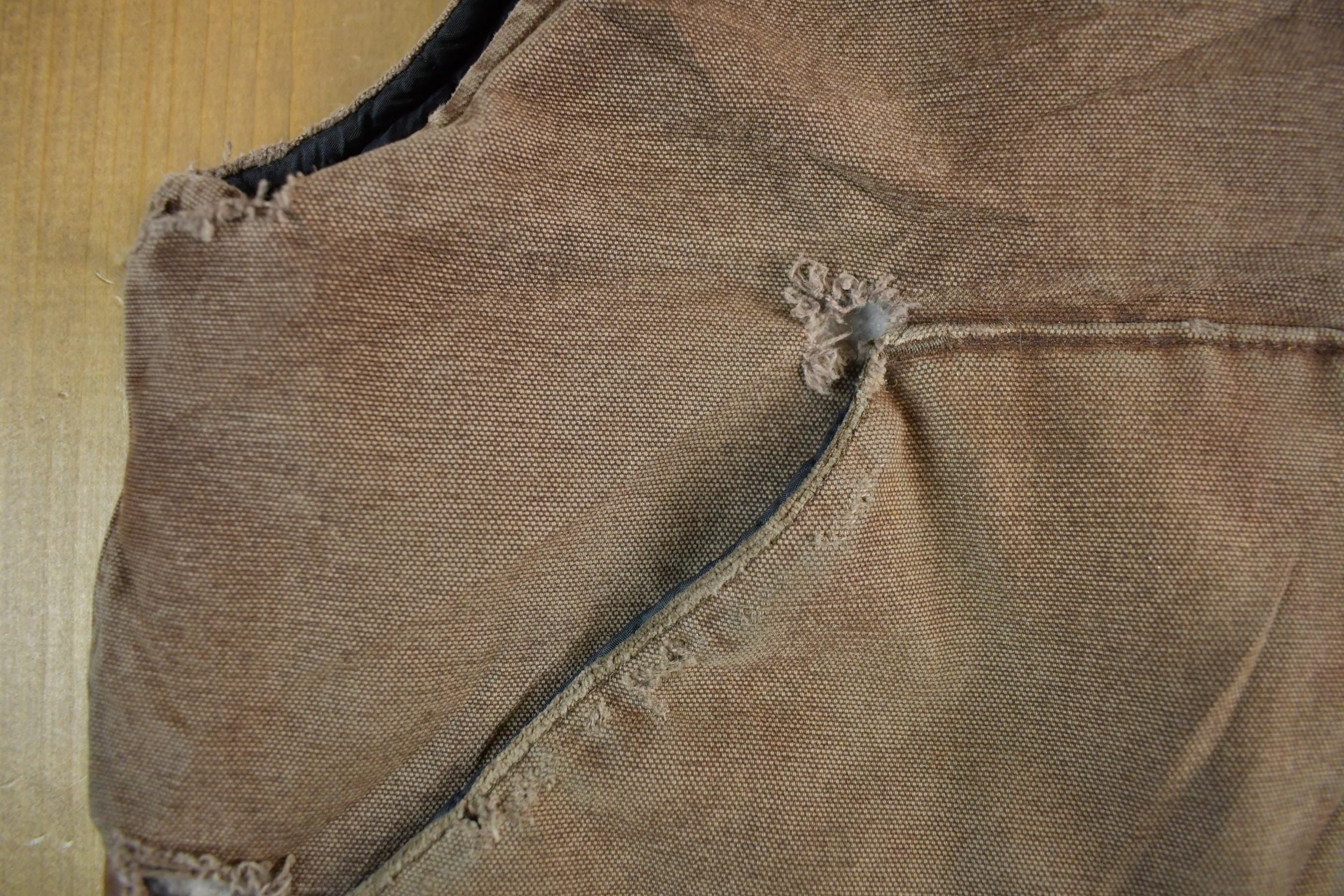 Vintage 1990s Distressed Carhartt Quilt Lined Jacket Vest Mens Large