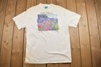 Vintage 1990s Winston-Salem Abstract Flowers Souvenir T Shirt