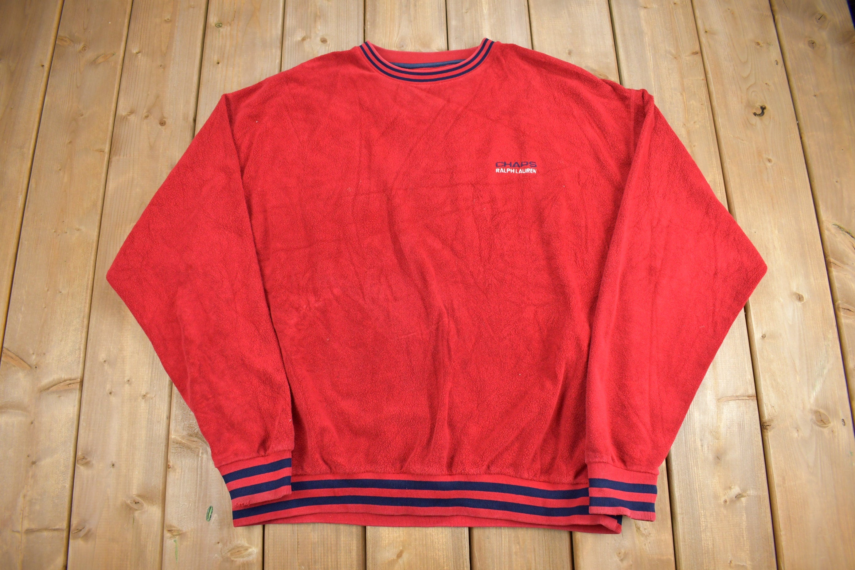 Vintage 1990s Chaps Ralph Lauren Fleece Crewneck Sweater