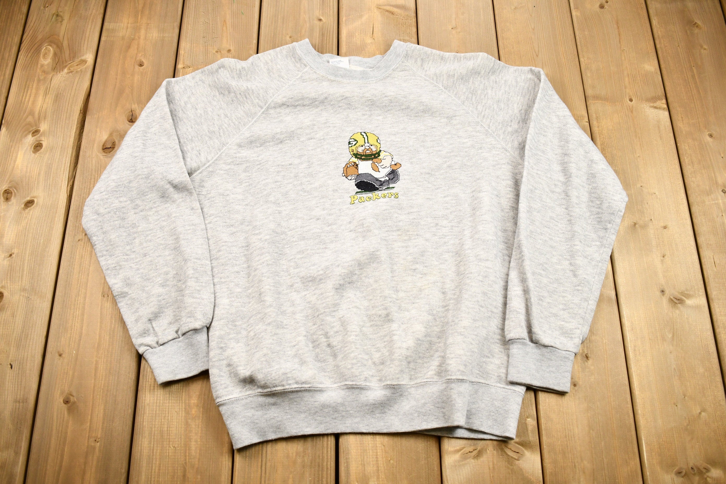 Vintage 1980s Green Bay Packers NFL Raglan Crewneck