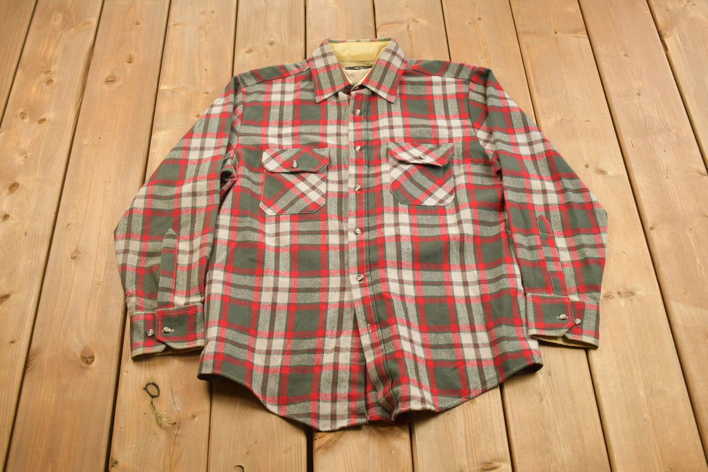 Vintage 1990s Northwest Territory Plaid Flannel Button Up Shirt