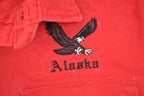 Vintage 1990s College House Alaska Embroidered Eagle Button Up Shirt