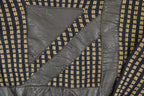 Vintage 1980s Desonos Leatherette Patch Abstract Knit Crewneck Sweater Mens M