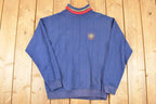 Vintage 1990s International Sport Embroidered Crest Logo Crewneck Sweatshirt Mens L