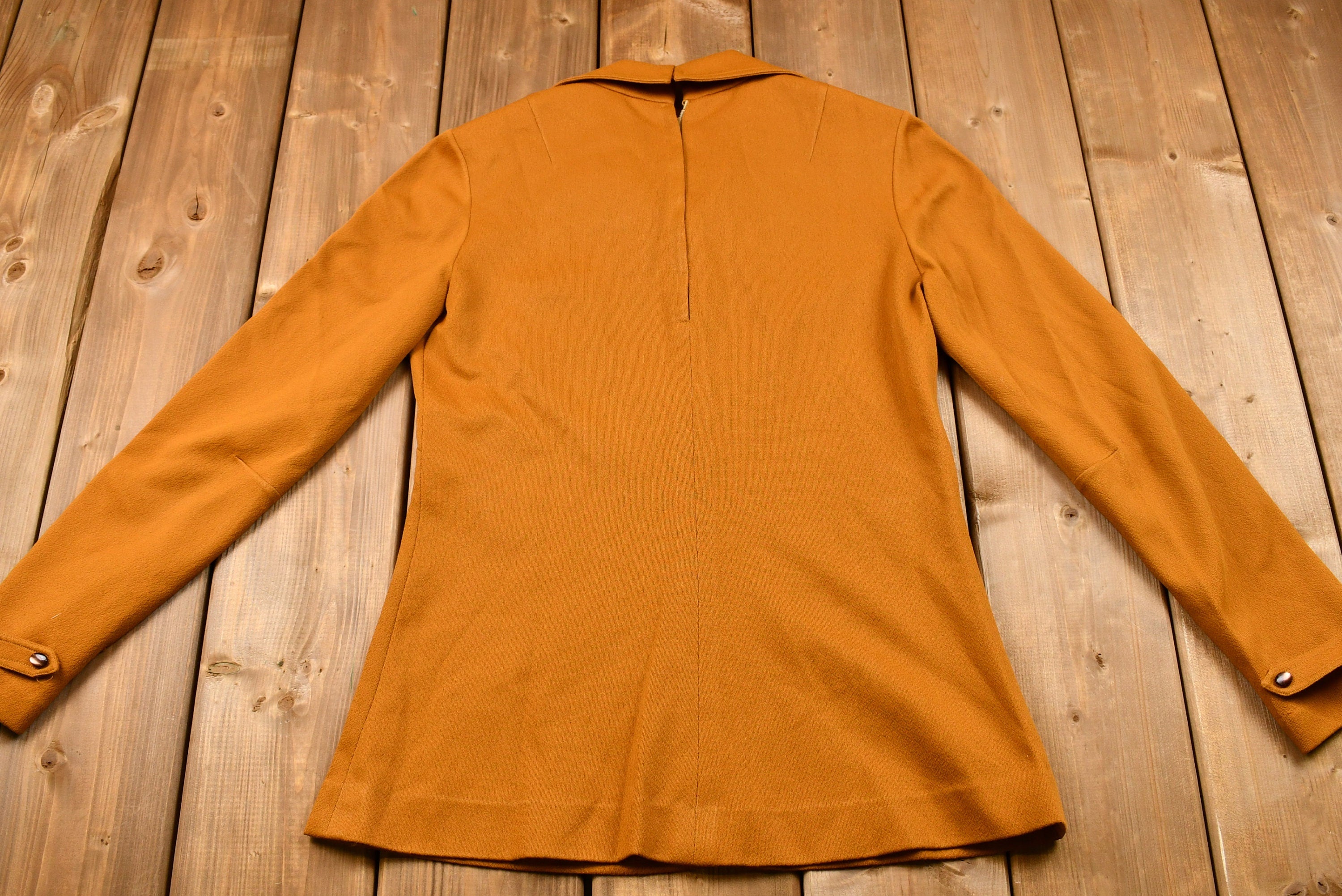 Vintage 1970s Long Sleeve Tunic Blouse