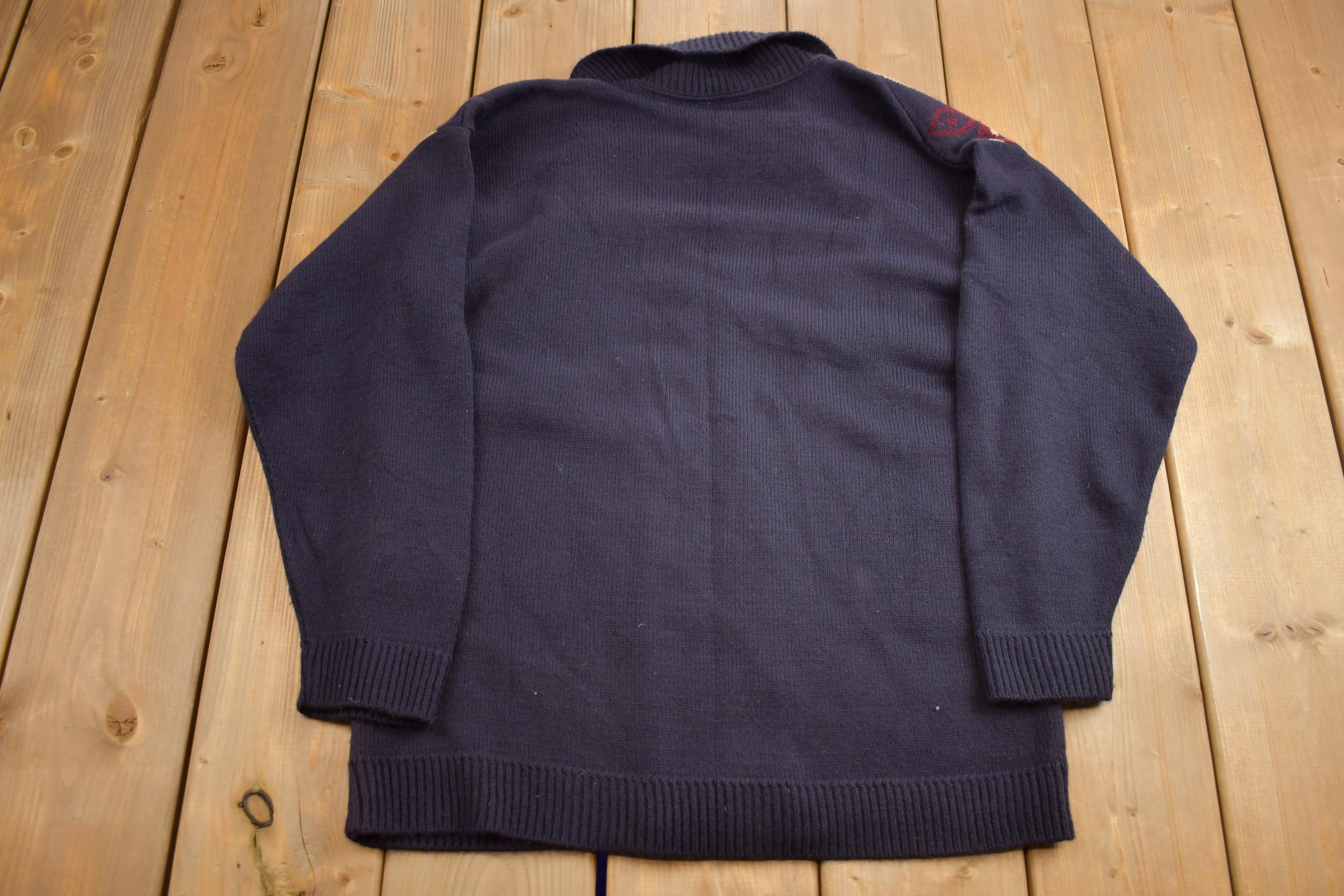 Vintage 1990s Norton McNaughton Petites Double Breasted Knit Cardigan Sweater