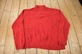 Vintage Y2K Chaps Embroidered Logo Quarter Zip Knit Sweater Size L