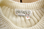 Vintage 1980s Premises 3D Coloured Cable Knit Crewneck Sweater Size S