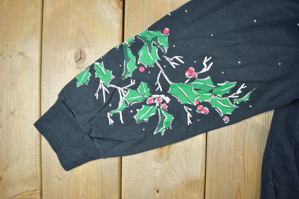 Vintage 1990s Cute Birdhouse Holiday Crewneck Sweater
