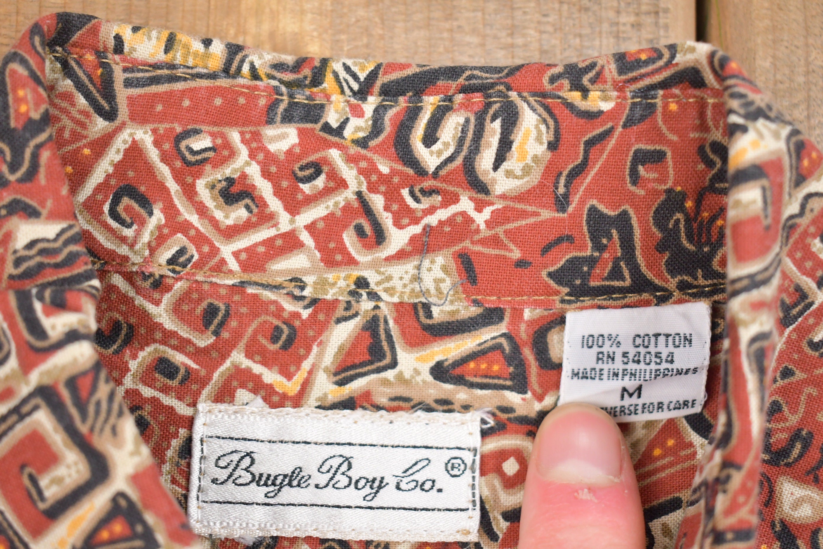 Vintage 1990s Bugle Boy Button Up T-Shirt