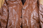 Vintage 1980s Reed Sportswear Fur Lined Leather Jacket