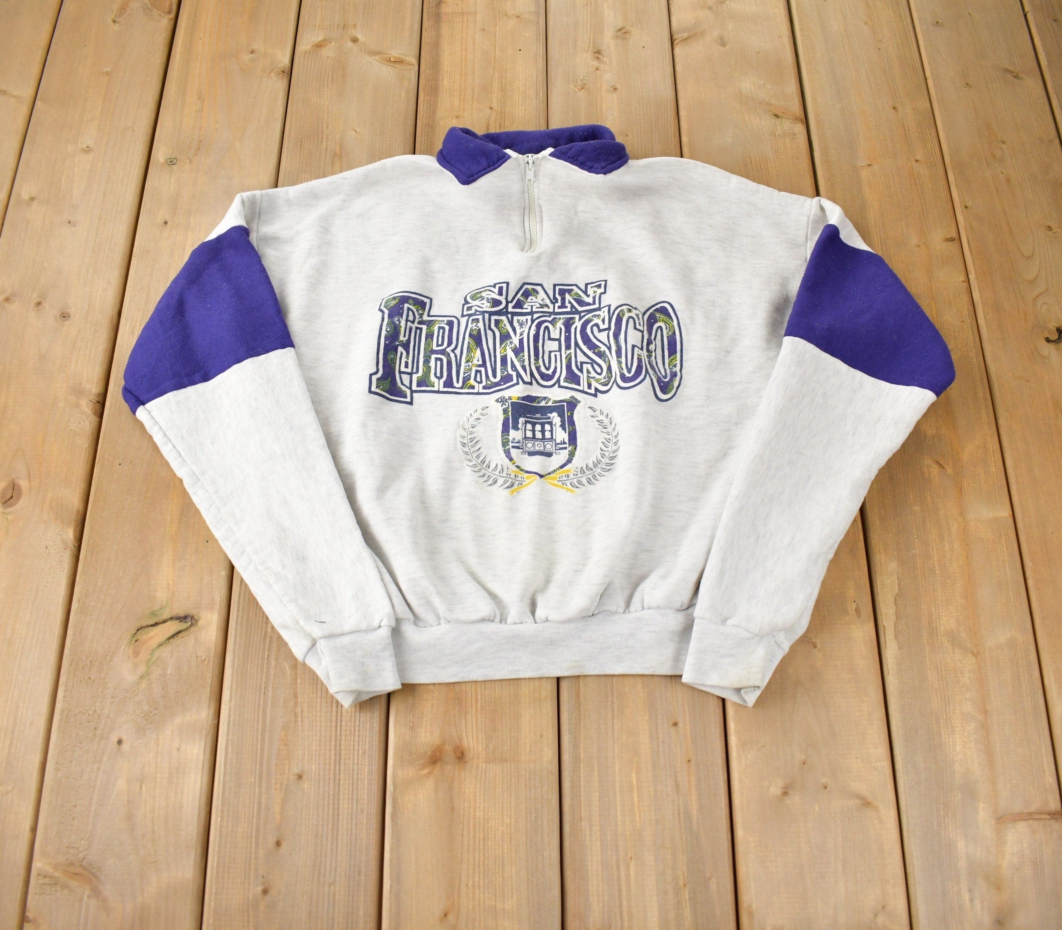 Vintage 1980s San Francisco Souvenir Travel Collared Sweatshirt