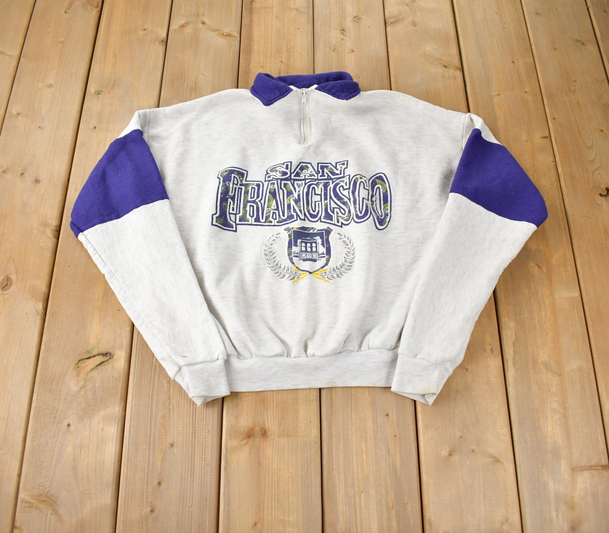 Vintage 1980s San Francisco Souvenir Travel Collared Sweatshirt