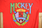 Vintage 1990s Mickey Mouse Shield Graphic T Shirt