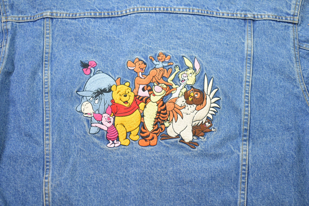 Vintage 1990s Winnie The Pooh Embroidered Jean Jacket