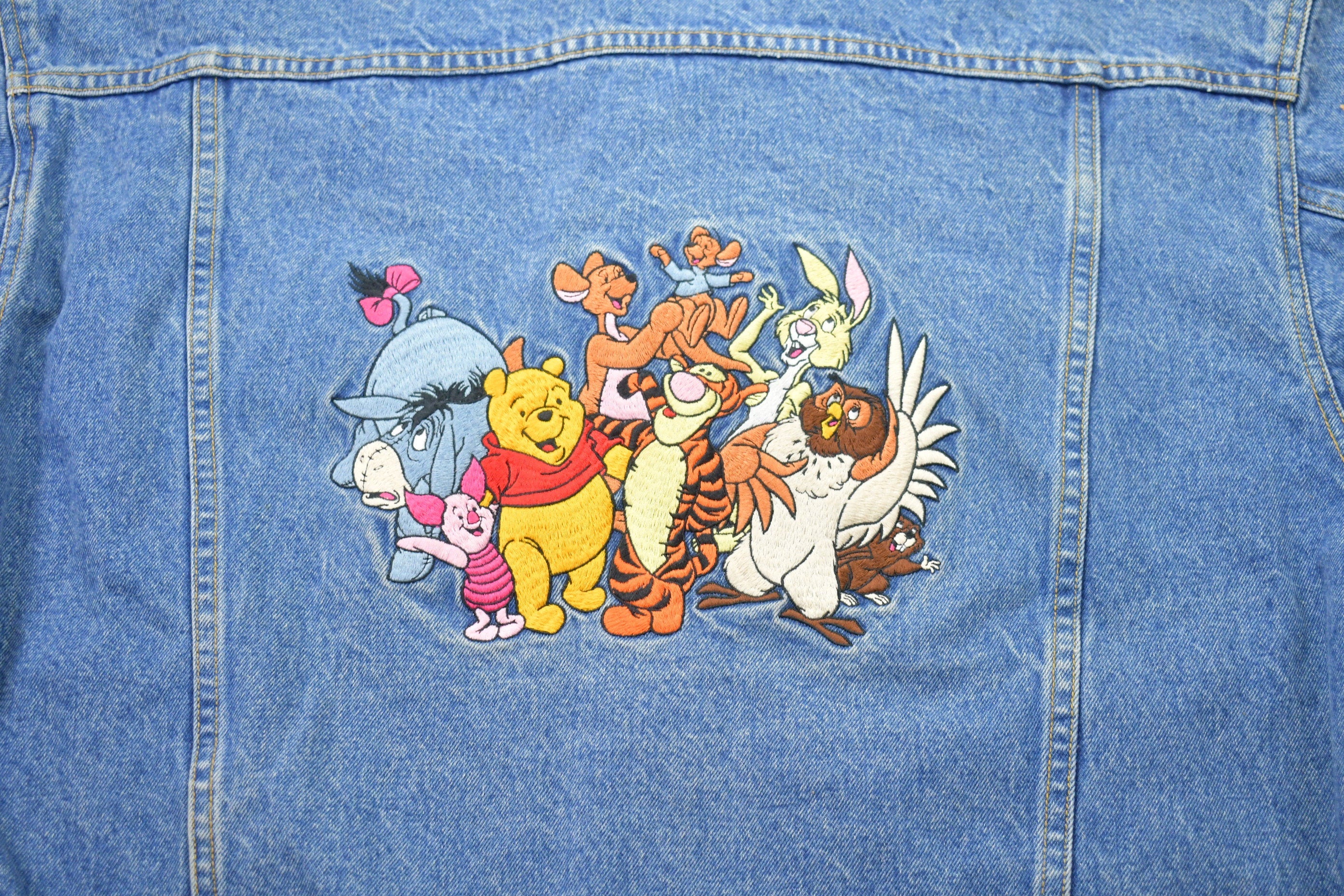 Vintage 1990s Winnie The Pooh Embroidered Jean Jacket