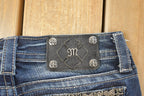 Vintage Deadstock Y2K Miss Me Bedazzled Low Rise Jeans Women's Size 26x31