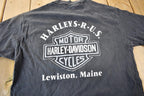 Vintage 1990s Harley's-R-U.S. Harley Davidson Lewiston Maine T-Shirt