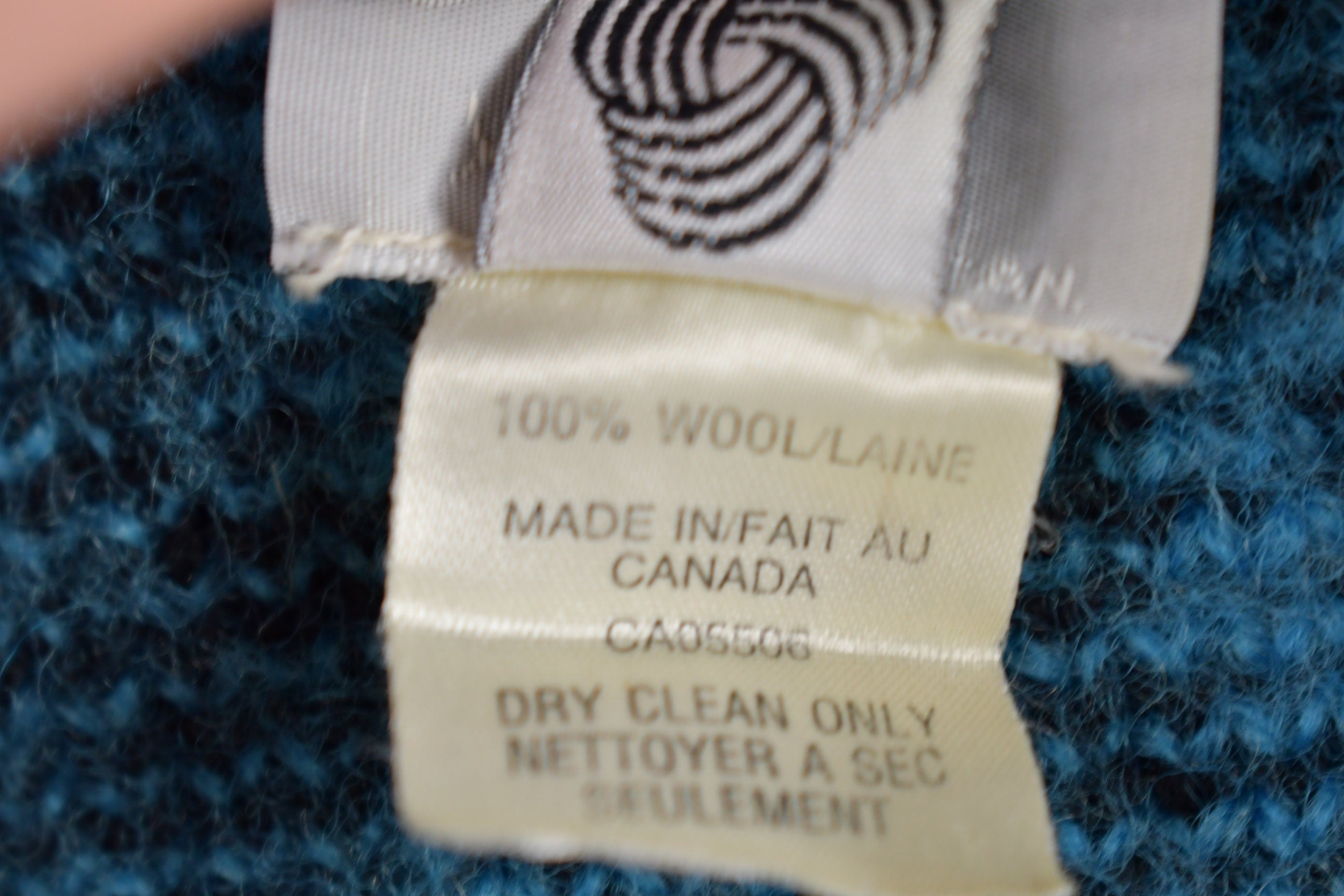Vintage 1980s European Star Virgin Wool Knit Long Coat