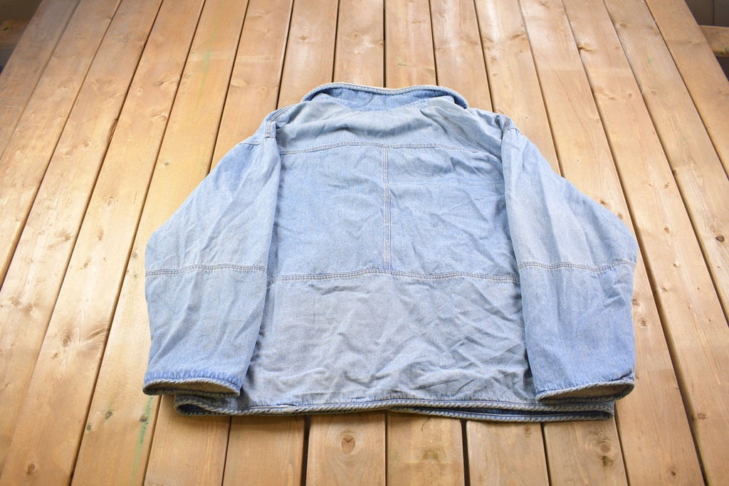 Vintage 1990s Forelli Jeanswear Blanket Lined Jean Jacket