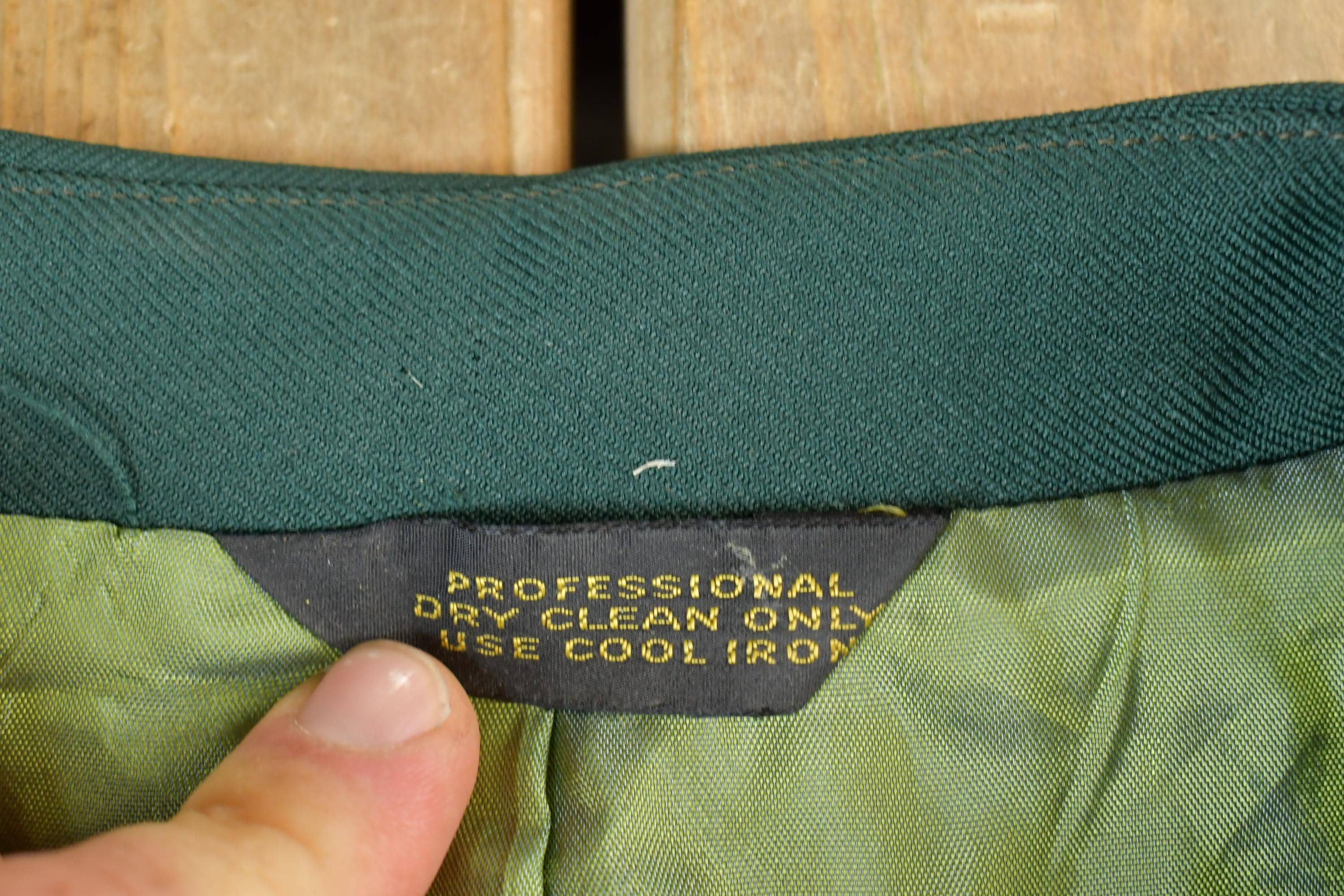 Vintage 1970s Light Wool Green Dress Jacket