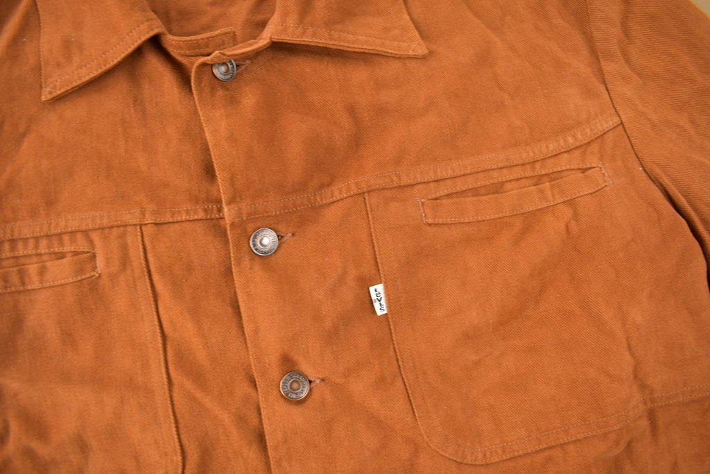 Vintage 1970s Levi's Burnt Orange Button Up Light Jacket