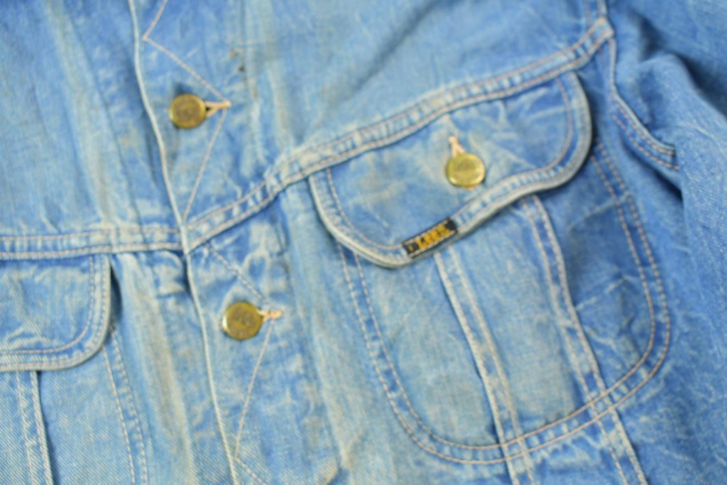 Vintage 1980s Lee Light Wash Jean Jacket Size S