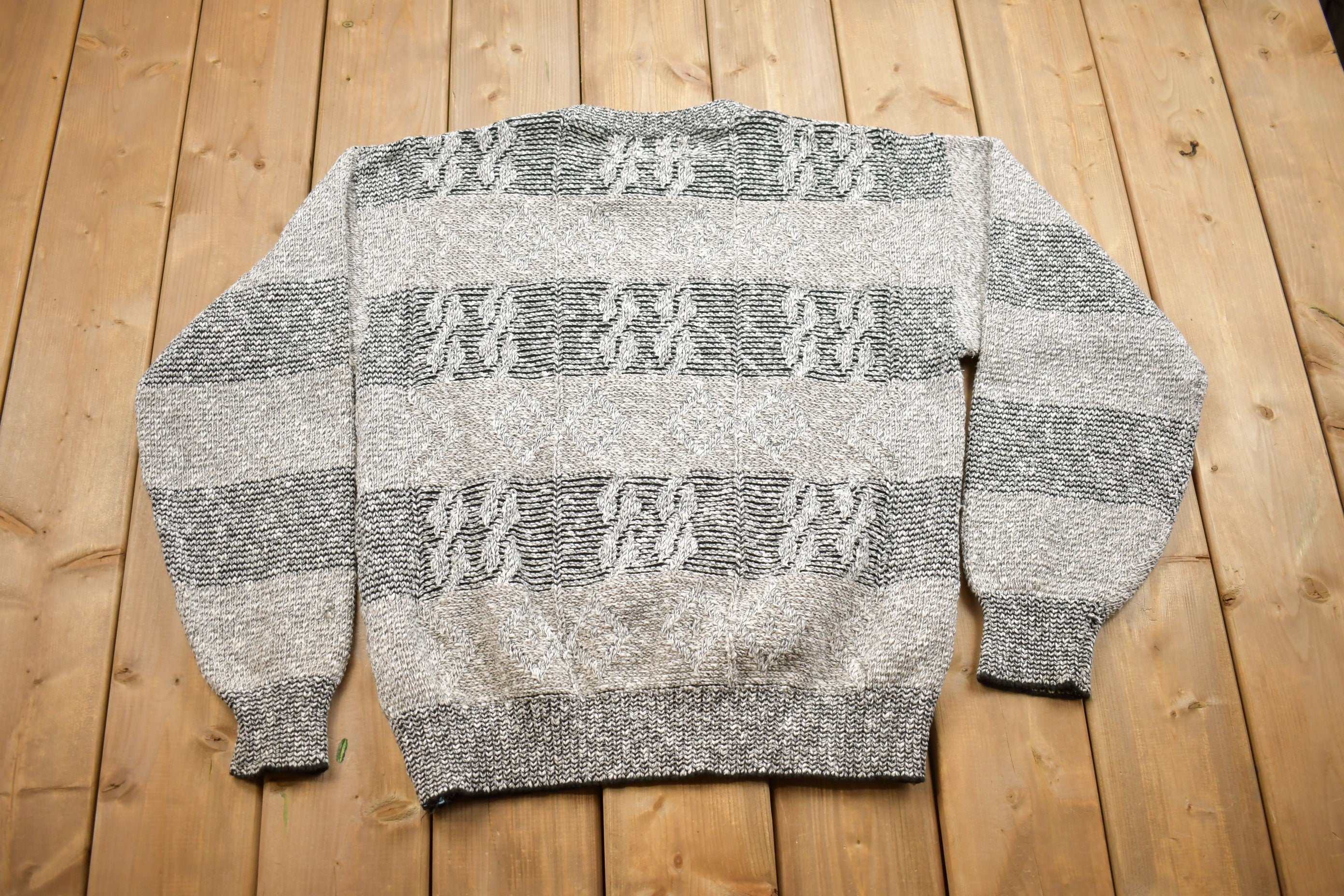 Vintage 1990s Isle Of Cotton Knitted Crewneck Sweater