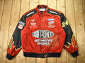 Vintage 1990s Jeff Gordon 100% Leather Nascar Racing Jacket