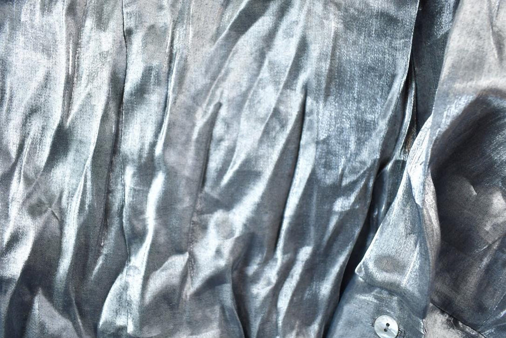 Vintage 90s Metallic Button-Up Shirt - Women's Size S